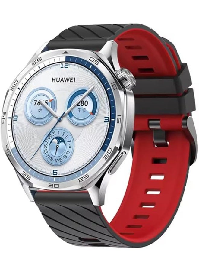 فكرة حزام سيليكون فاخر من Fekra مقاس 22 مم لساعة Huawei Watch GT6 مقاس 46 مم | GT6 Pro | GT5 مقاس 46 مم | GT4 | GT2 GT3 مقاس 46 مم | Watch 4/4 Pro | Watch 3/3 Pro | GT3 | GT3 Pro | GT Runner - Image 1